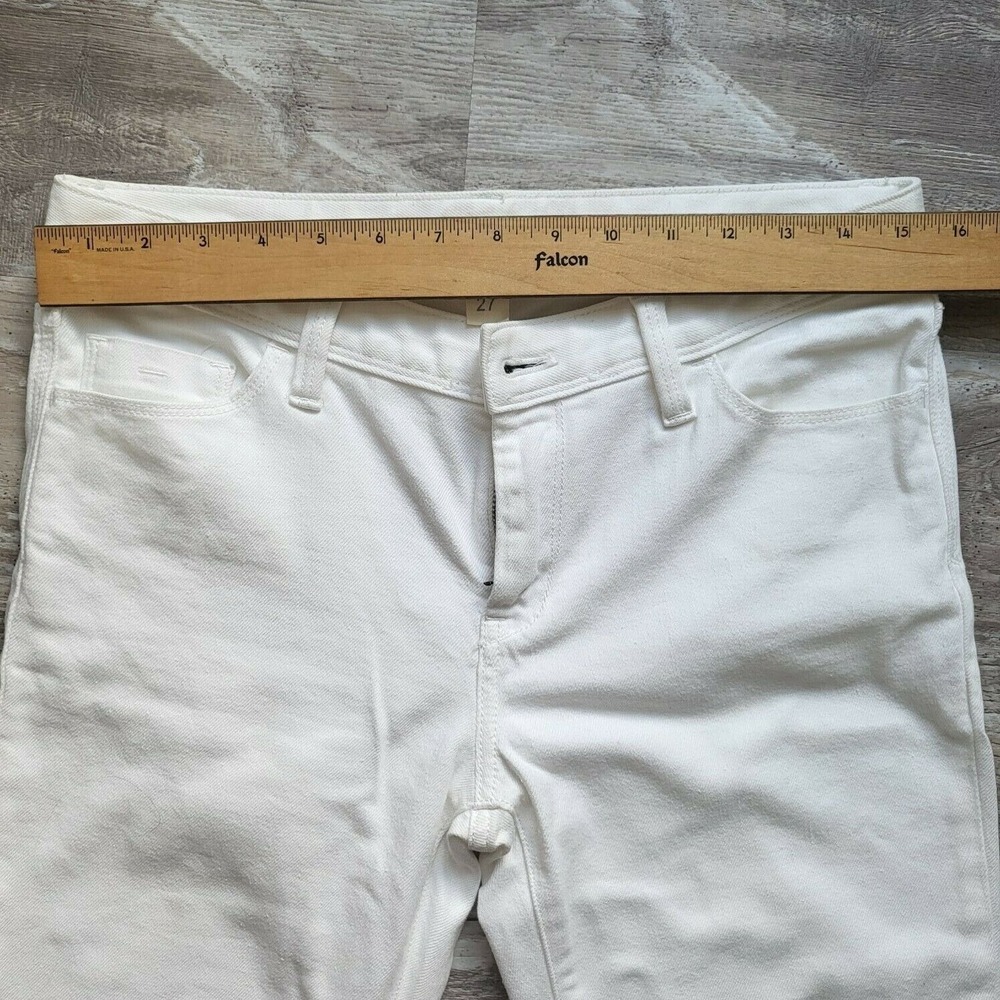 Banana Republic Womens White Skinny Jeans Size 27 Cotton Cuff Rollup Capri Pant - Picture 9 of 12